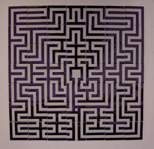 tegeltableau labyrint   
